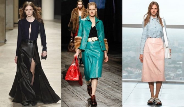 С чем носить кожаную юбку: самые модные варианты 2022 года