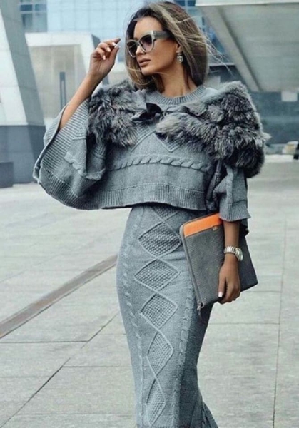 Вязаная юбка на зиму 2023: как носить модный тренд?