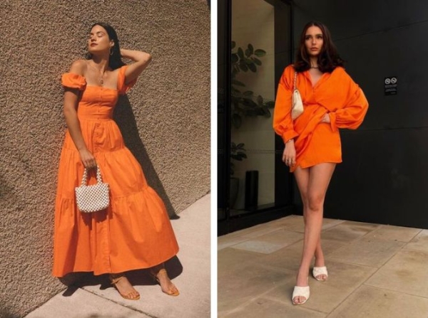 Огонь и солнце: как носить оранжевый цвет в одежде летом 2023 года