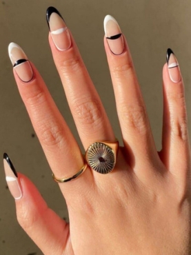 Черно-белые ногти — 3 дизайна для тех, кто не любит яркие цвета