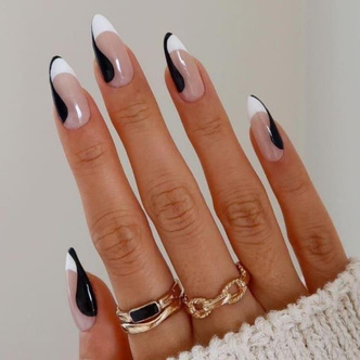 Черно-белые ногти — 3 дизайна для тех, кто не любит яркие цвета