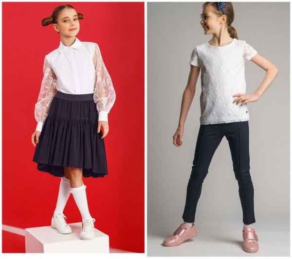 Школьные блузки для девочек: как выглядеть нескучно и современно в 2023-2024 году