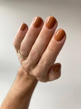 Тыквенные ногти — маникюр в самом атмосферном оттенке осени