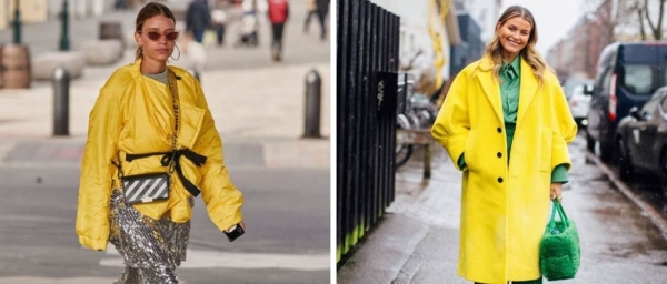 Лимонная одежда в холодное время года: как носить для стильного образа