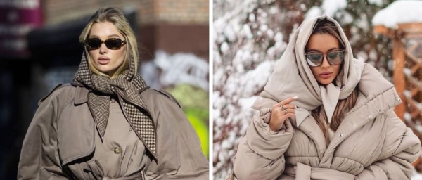 Как носить платок зимой: модные приемы на каждый день