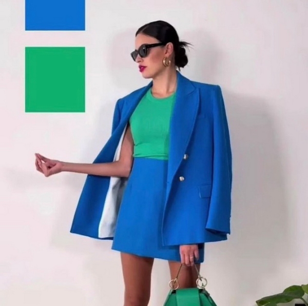 Сочетание синего и зеленого в модных образах: идеи на все случаи жизни