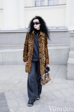 Охота на леопард, архивный Chanel и тренд на серый: street style Недели моды в Москве